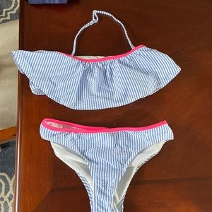Girls seersucker bikini